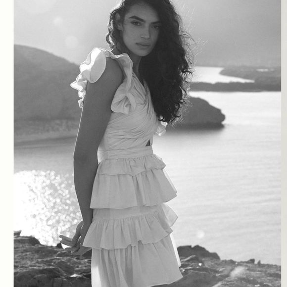 Anthropologie X Love the Lable Ruffled Halter Mini Dress Size S - Picture 6 of 9